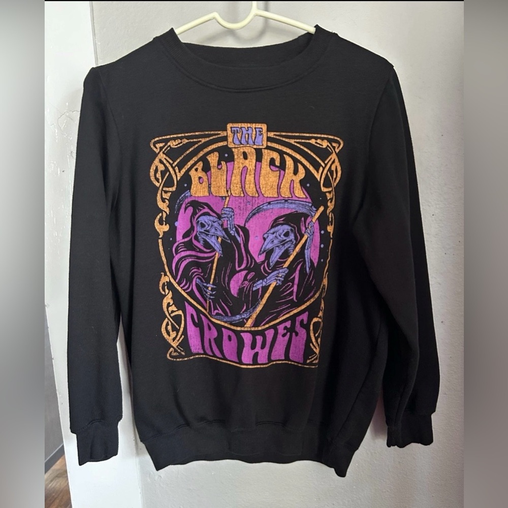 The Black Crowes rock group-Pullover Crewneck Logo Sweatshirt Adult small